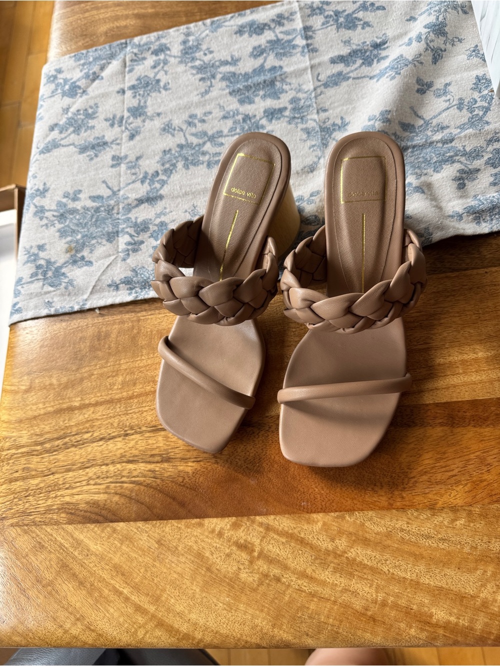 Dolce Vita Taupe Braided-Strap Heeled Sandals - Picture 2 of 5